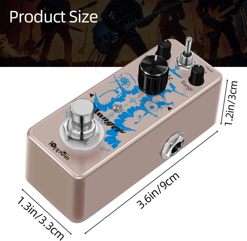 IOppWin Vintage Analog Flanger Guitar Pedal - Dual Modes (Normal/Filter), Metal Housing, True Bypass, Classic Static Filtering Effect - Image 4